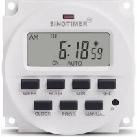 Sinotimer 220V Weekly 7 Days Digital Programmable Timer Switch Relay Control