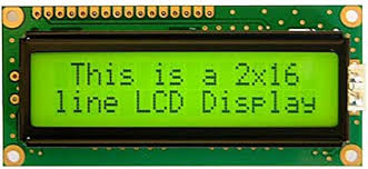 16X2 LCD display