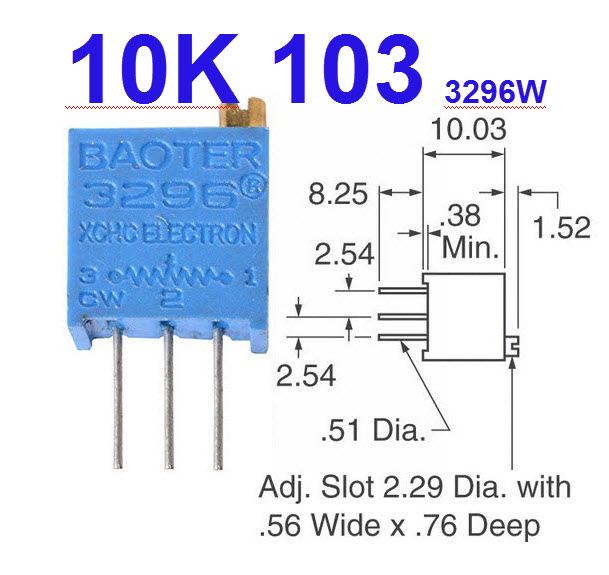 10K VR - Screw Type -10pcs.